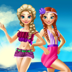 Jogo Elsa and Anna Summer Vacation
