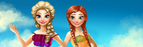 Elsa and Anna Summer Vacation