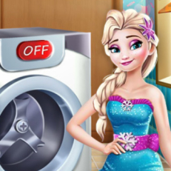 Jogo Elsa Wash Clothes