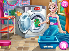 Elsa Wash Clothes - screenshot 1