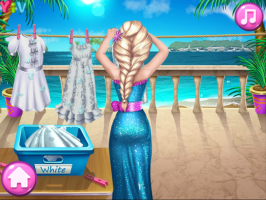 Elsa Wash Clothes - screenshot 2