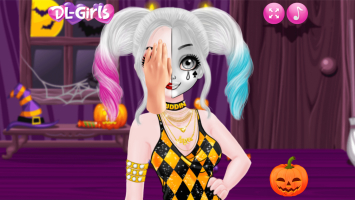 Princess Halloween Makeup HalfFaces Tutorial - screenshot 3