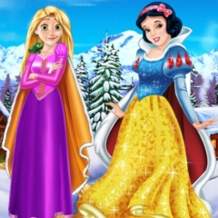 Jogo Rapunzel and Snow White Winter Dress Up