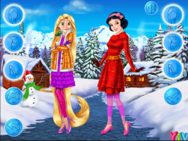 Rapunzel and Snow White Winter Dress Up - screenshot 1