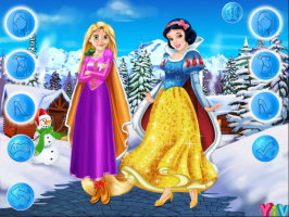 Rapunzel and Snow White Winter Dress Up - screenshot 3